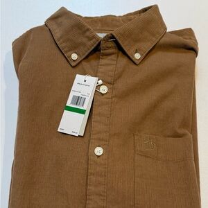 Penguin Men’s Button Down Tigers Eye brown corduroy shirt